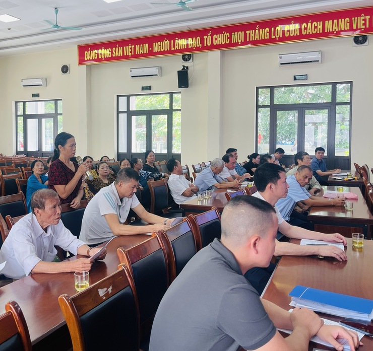 Xã Thiên Lộc tổ chức hội nghị làm việc với các hộ dân nằm trong phạm vi tuyến đường từ đường Thiên Biểu đến trường Tiểu học Thăng Long- Ảnh 10.