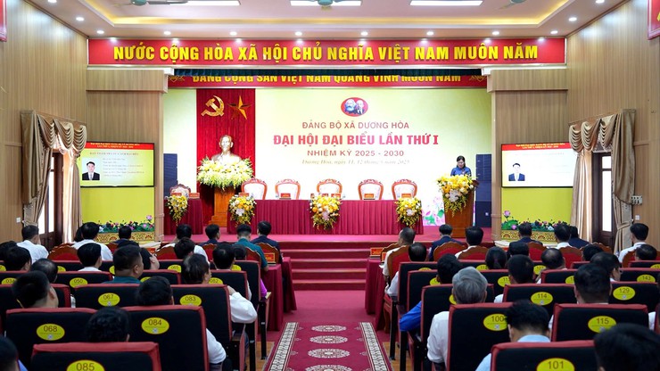 Phiên thứ Nhất Đại hội đại biểu Đảng bộ xã Dương Hoà lần thứ Nhất, nhiệm kỳ 2025-2030- Ảnh 1.