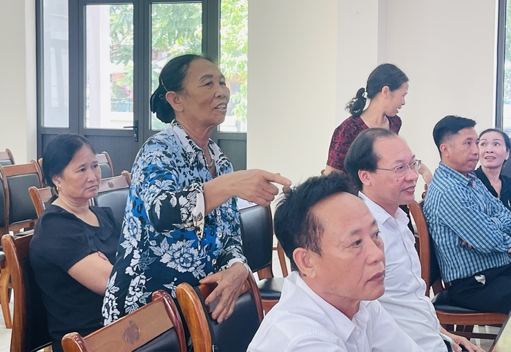 Xã Thiên Lộc tổ chức hội nghị làm việc với các hộ dân nằm trong phạm vi tuyến đường từ đường Thiên Biểu đến trường Tiểu học Thăng Long- Ảnh 9.