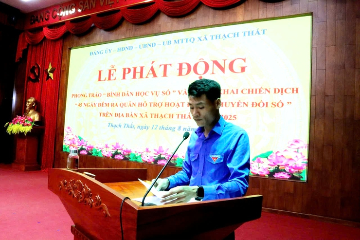 Xã Thạch Thất tổ chức Lễ phát động phong trào “Bình dân học vụ số” – Xây dựng xã hội học tập, công dân số, quê hương số- Ảnh 5.