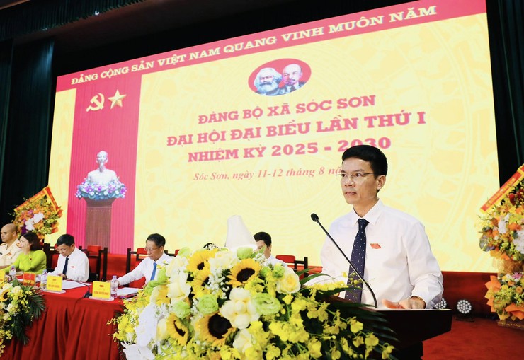 ĐẠI HỘI ĐẠI BIỂU ĐẢNG BỘ XÃ SÓC SƠN LẦN THỨ I, NHIỆM KỲ 2025-2030 THÀNH CÔNG TỐT ĐẸP- Ảnh 1.