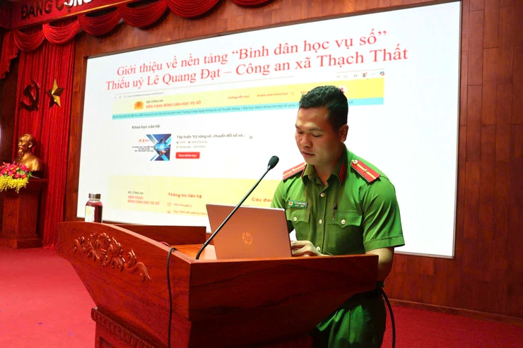 Xã Thạch Thất tổ chức Lễ phát động phong trào “Bình dân học vụ số” – Xây dựng xã hội học tập, công dân số, quê hương số- Ảnh 7.