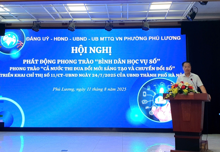 Phường Phú Lương phát động Phong trào “Bình Dân học vụ số”, phong trào thi đua “Cả nước thi đua đổi mới sáng tạo và chuyển đổi số”- Ảnh 2.