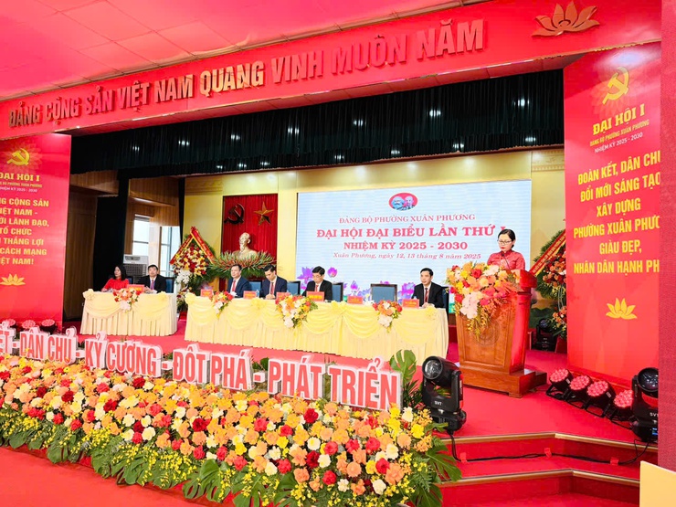 168 đảng viên dự Đại hội Đảng bộ phường Xuân Phương lần thứ I- Ảnh 2.