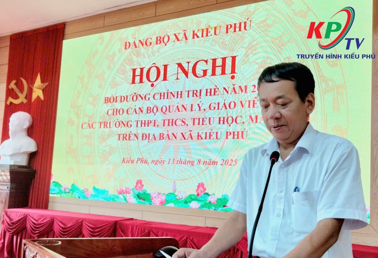 Đảng ủy xã Kiều Phú tổ chức Hội nghị bồi dưỡng chính trị hè năm 2025 cho đội ngũ cán bộ quản lý và giáo viên trên địa bàn- Ảnh 15.