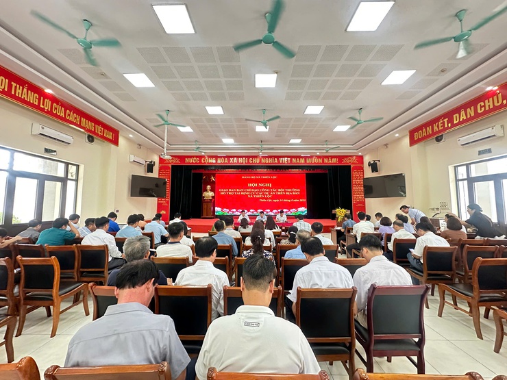 Xã thiên lộc tổ chức hội nghị giao ban Ban chỉ đạo công tác bồi thường, hỗ trợ, tái định cư các dự án- Ảnh 1.