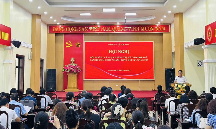 ĐẢNG UỶ XÃ SÓC SƠN TỔ CHỨC HỘI NGHỊ BỒI DƯỠNG CHÍNH TRỊ HÈ CHO CÁN BỘ CHỦ CHỐT NGÀNH GIÁO DỤC TRÊN  ĐỊA BÀN XÃ- Ảnh 3.