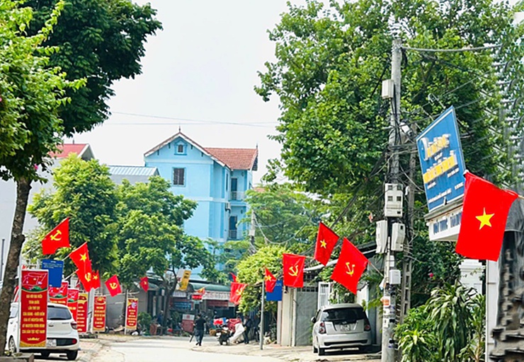 Tổ chức treo cờ Đảng, cờ Tổ quốc tuyên truyền trực quan chào mừng Đại hội Đảng các cấp và kỷ niệm 80 năm Cách mạng Tháng Tám, Quốc Khánh 2/9- Ảnh 4.