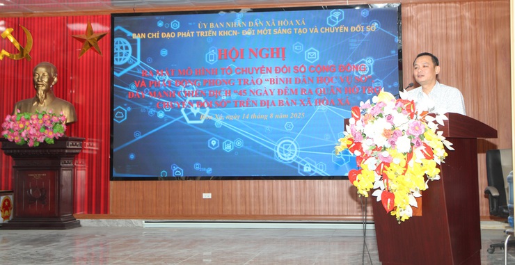 Hòa Xá ra mắt mô hình Tổ chuyển đổi số cộng đồng, phát động “Bình dân học vụ số”- Ảnh 3.