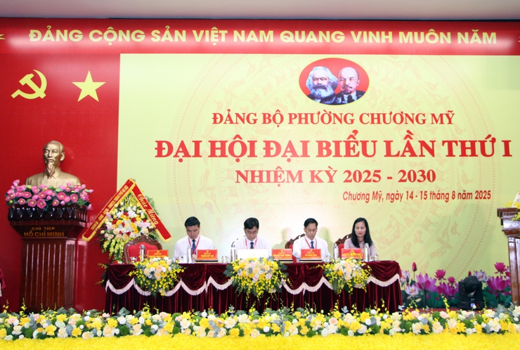 Đại hội đại biểu Đảng bộ phường Chương Mỹ lần thứ I, nhiệm kỳ 2025-2030 tiến hành phiên trù bị- Ảnh 3.