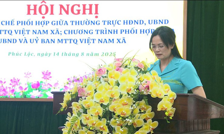 Hội nghị ký kết Quy chế phối hợp giữa Thường trực HĐND, UBND và Ủy ban MTTQ Việt Nam xã; Chương trình phối hợp công tác giữa UBND và Ủy ban MTTQ Việt Nam xã- Ảnh 4.