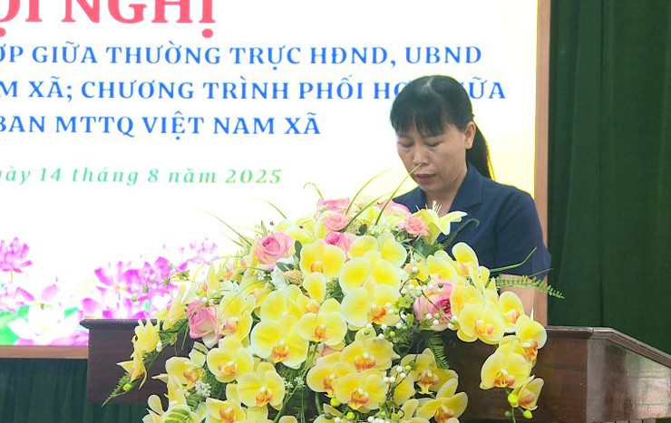 Hội nghị ký kết Quy chế phối hợp giữa Thường trực HĐND, UBND và Ủy ban MTTQ Việt Nam xã; Chương trình phối hợp công tác giữa UBND và Ủy ban MTTQ Việt Nam xã- Ảnh 5.