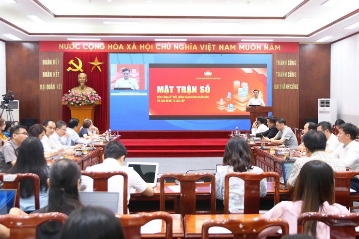 Hội nghị trực tuyến toàn quốc triển khai thí điểm nền tảng “Mặt trận số” và Tháo gỡ vướng mắc từ cơ sở để nâng cao hiệu quả hoạt động- Ảnh 1.