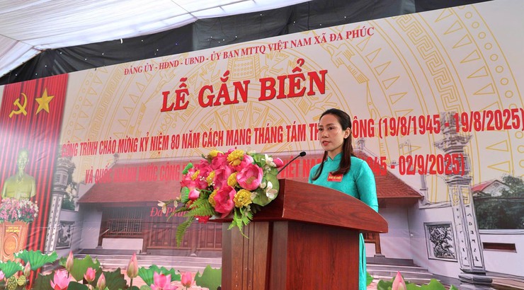 XÃ ĐA PHÚC - LỄ GẮN BIỂN CÔNG TRÌNH TU BỔ, TÔN TẠO ĐÌNH THÔN TRUNG- Ảnh 6.