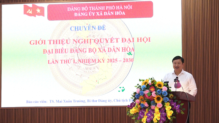 HỘI NGHỊ HỌC TẬP, QUÁN TRIỆT, TRIỂN KHAI THỰC HIỆN 4 NGHỊ QUYẾT CỦA BỘ CHÍNH TRỊ KHÓA XIII VÀ NGHỊ QUYẾT ĐẠI HỘI ĐẢNG BỘ XÃ DÂN hÒA LẦN THỨ I NHIỆM KỲ 2025-2030.- Ảnh 2.