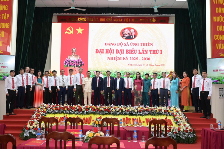 Đại hội đại biểu Đảng bộ xã Ứng Thiên lần thứ I tiến hành phiên trù bị- Ảnh 2.
