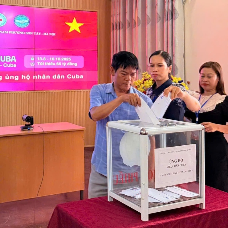 Cơ quan MTTQ Việt Nam phường Sơn Tây tổ chức phát động ủng hộ nhân dân CUBA nhân dịp kỷ niệm 65 năm thiết lập quan hệ ngoại giao (02/12/1960-02/12/2025)- Ảnh 1.