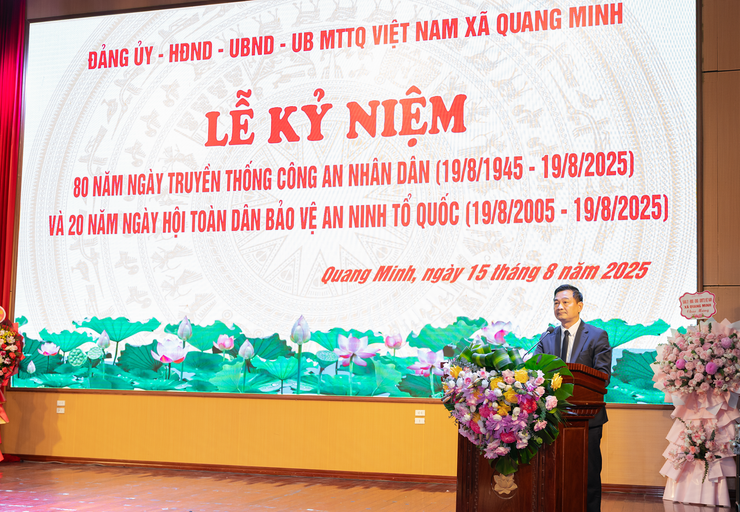 Xã Quang Minh kỷ niệm 80 năm Ngày truyền thống lực lượng Công an nhân dân Việt Nam- Ảnh 4.