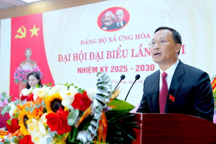 ĐẢNG BỘ XÃ ỨNG HOÀ TỔ CHỨC THÀNH CÔNG ĐẠI HỘI ĐẠI BIỂU LẦN THỨ NHẤT, NHIỆM KỲ 2025 – 2030.- Ảnh 3.