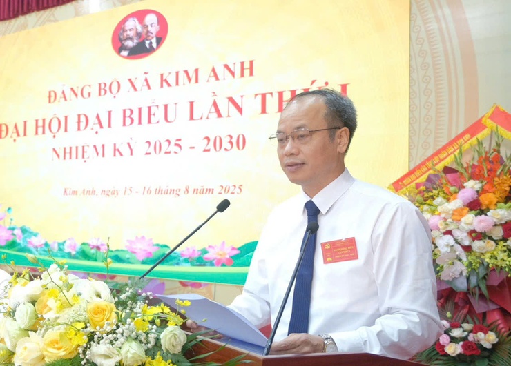 Đại hội đại biểu Đảng bộ xã Kim Anh lần thứ I, nhiệm kỳ 2025-2030: Phát huy tinh thần tự lực, xây dựng xã Kim Anh văn minh, hiện đại, hạnh phúc.- Ảnh 6.