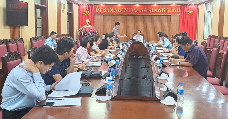 Chủ tịch UBND xã Quang Minh Nguyễn Tiến Dũng làm việc với Phòng Văn hóa-Xã hội- Ảnh 2.