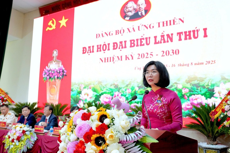 Đại hội đại biểu Đảng bộ xã Ứng Thiên lần thứ I, nhiệm kỳ 2025-2030 thành công tốt đẹp- Ảnh 6.