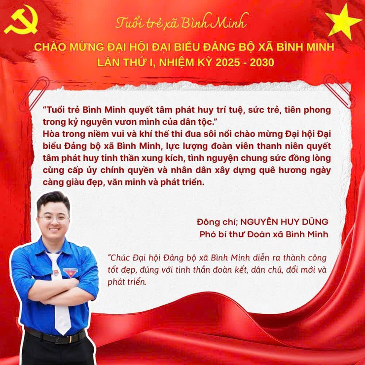 Thông điệp gửi Đại hội đại biểu Đảng bộ xã Bình Minh lần thứ I, nhiệm kỳ 2025- 2030- Ảnh 4.