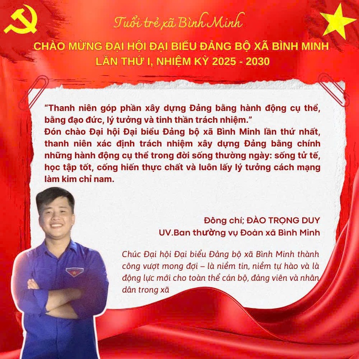 Thông điệp gửi Đại hội đại biểu Đảng bộ xã Bình Minh lần thứ I, nhiệm kỳ 2025- 2030- Ảnh 11.