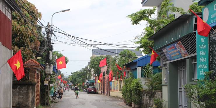 Rực rỡ cờ hoa chào mừng Đại hội đại biểu Đảng bộ xã- Ảnh 19.