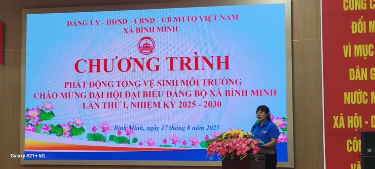 Xã Bình Minh tổ chức hội nghị phát động tổng vệ sinh tiêu độc và bảo vệ môi trường chào mừng Đại hội đại biểu Đảng bộ xã Bình Minh lần thứ I, nhiệm kỳ 2025-2030- Ảnh 2.