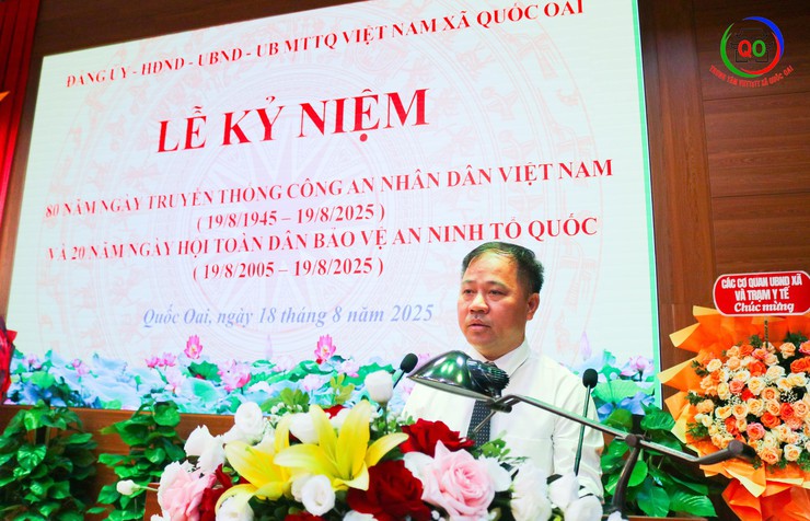 Xã Quốc Oai tổ chức Lễ kỷ niệm 80 năm Ngày truyền thống lực lượng Công an nhân dân (19/8/1945 – 19/8/2025) và 20 năm Ngày hội toàn dân bảo vệ an ninh Tổ quốc- Ảnh 11.