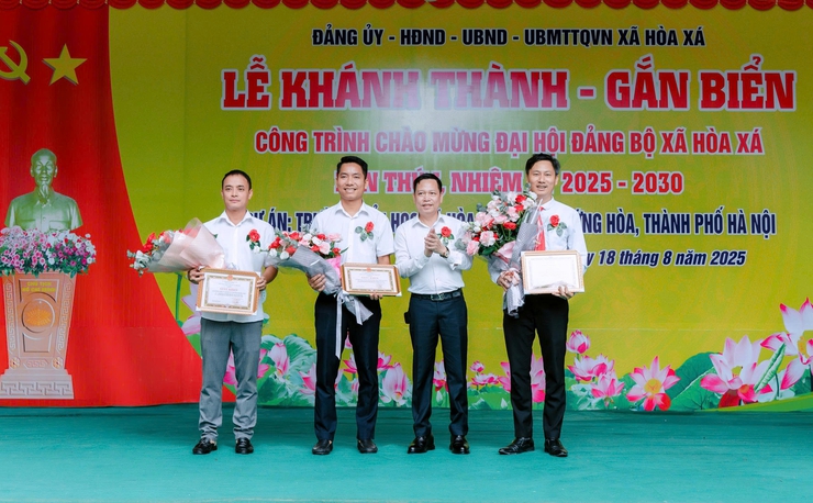 Lễ khánh thành, gắn biển công trình chào mừng Đại hội Đảng bộ xã Hoà Xá lần thứ I, nhiệm kỳ 2025 – 2030- Ảnh 6.