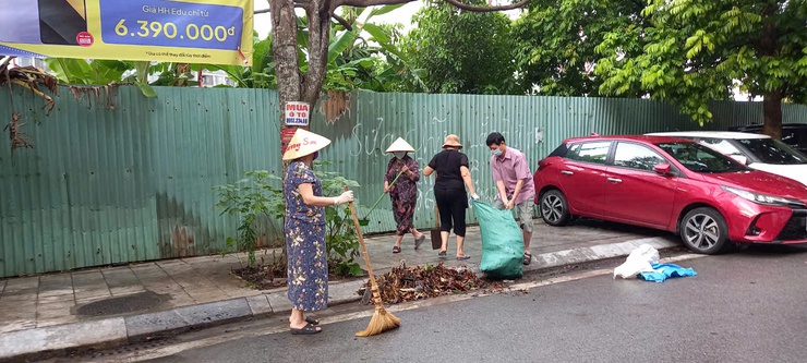 Mặt trận tổ quốc Việt Nam phường Bồ Đề tổ chức tổng vệ sinh môi trường - Ảnh 10.