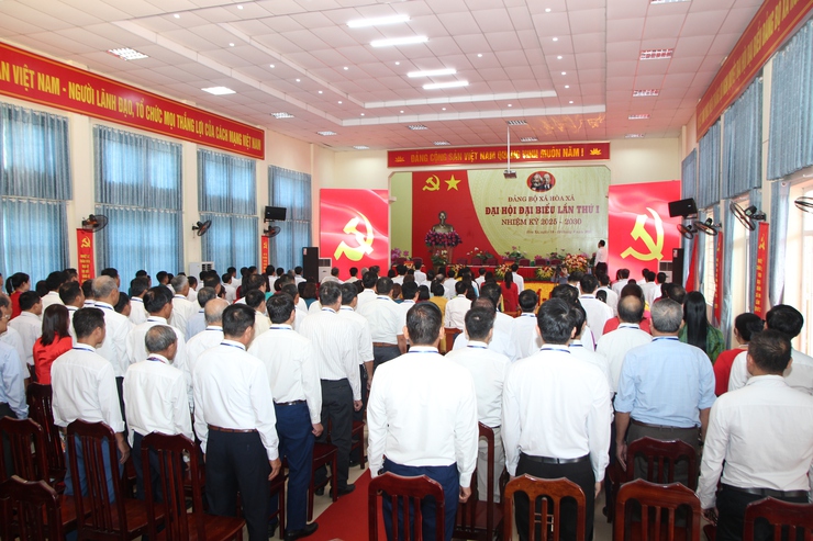 Khai mạc Đại hội đại biểu Đảng bộ xã Hòa Xá lần thứ I- Ảnh 1.