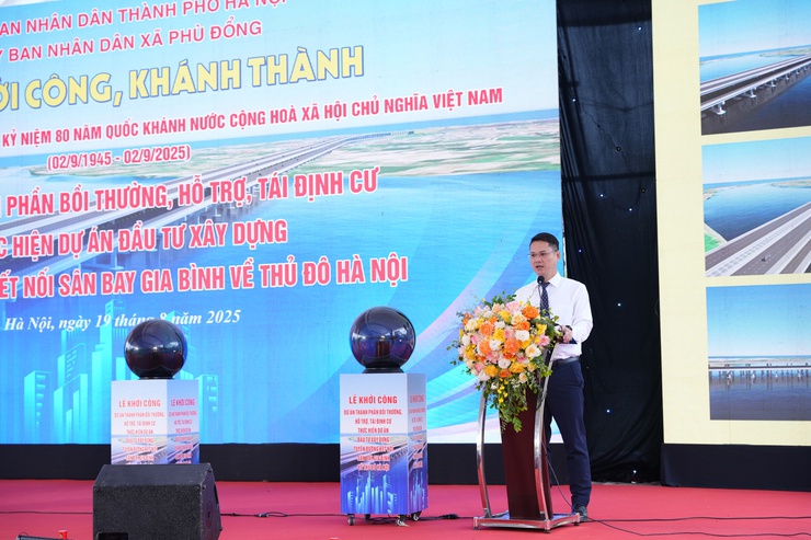 Lễ khởi công dự án đầu tư xây dựng tuyến đường kết nối sân bay Gia Bình về Thủ đô Hà Nội (Đoạn qua địa bàn thành phố Hà Nội)- Ảnh 2.