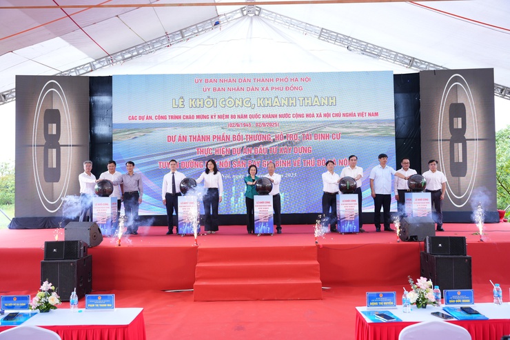 Lễ khởi công dự án đầu tư xây dựng tuyến đường kết nối sân bay Gia Bình về Thủ đô Hà Nội (Đoạn qua địa bàn thành phố Hà Nội)- Ảnh 5.