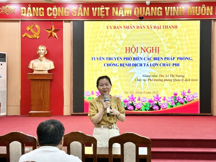 Xã Đại Thanh tổ chức hội nghị tuyên truyền phổ biến các biện pháp phòng chống dịch tả lợn châu Phi- Ảnh 1.