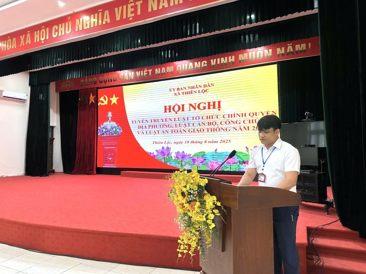 XÃ THIÊN LỘC TỔ CHỨC HỘI NGHỊ TUYÊN TRUYỀN PHÁP LUẬT NĂM 2025- Ảnh 6.