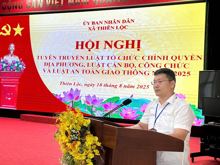 XÃ THIÊN LỘC TỔ CHỨC HỘI NGHỊ TUYÊN TRUYỀN PHÁP LUẬT NĂM 2025- Ảnh 5.