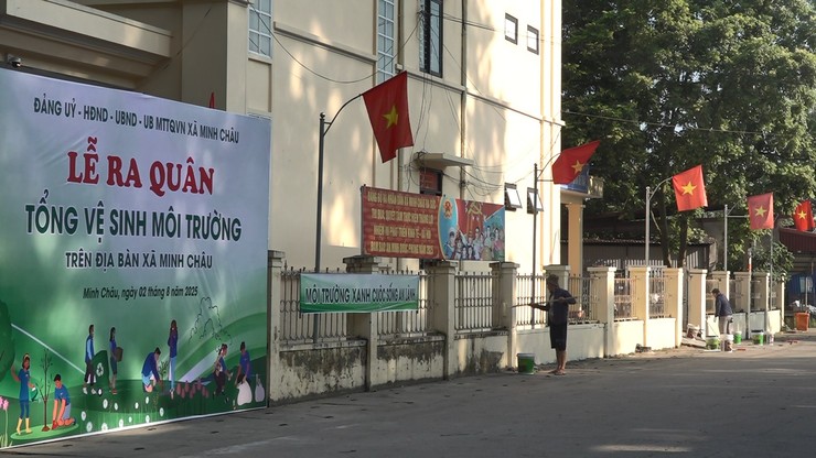 Xã Minh Châu ra quân tổng vệ sinh môi trường chào mừng Đại hội Đảng bộ xã lần thứ I, nhiệm kỳ 2025–2030- Ảnh 5.