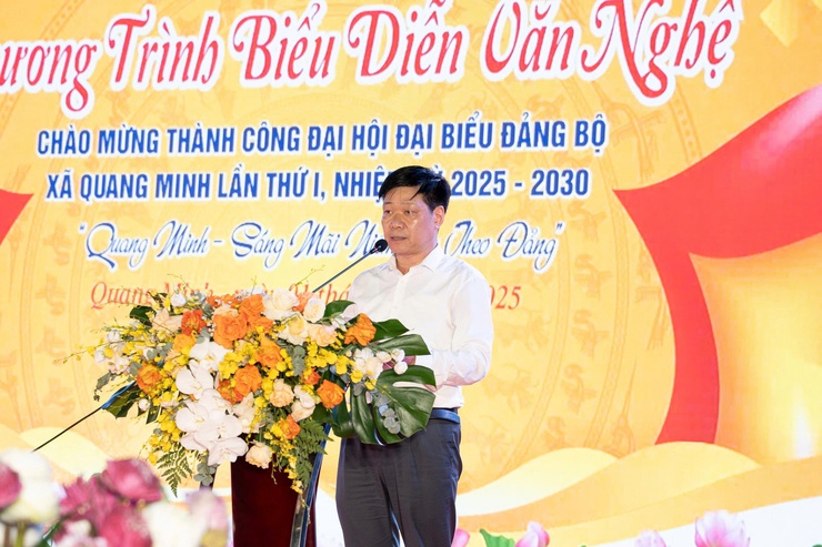 Đặc sắc chương trình văn nghệ chào mừng thành công Đại hội Đảng bộ xã Quang Minh lần thứ I, nhiệm kỳ 2025-2030- Ảnh 2.