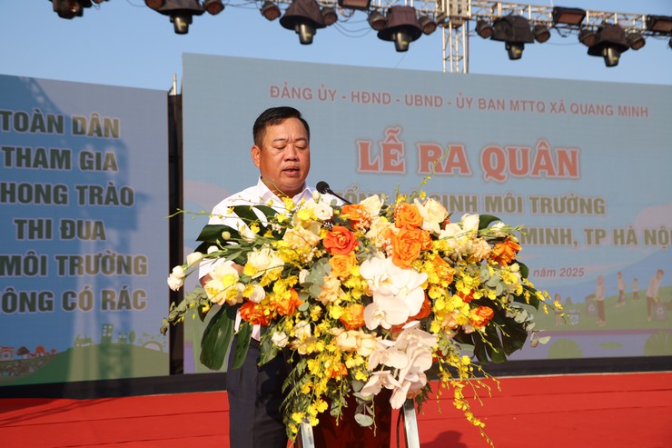 Xã Quang Minh ra quân tổng vệ sinh môi trường- Ảnh 3.