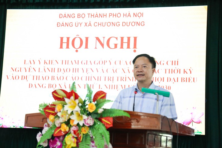 Đảng ủy xã tổ chức hội nghị lấy ý kiến các đồng chí nguyên lãnh đạo chủ chốt xã góp ý vào dự thảo Báo cáo chính trị Đại hội Đại biểu Đảng bộ xã lần thứ nhất, nhiệm kỳ 2025-2030- Ảnh 2.