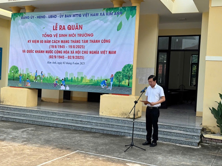 Xã Kim Anh: Phát động phong trào thi đua " Sáng- xanh- sạch- đẹp"- Ảnh 4.