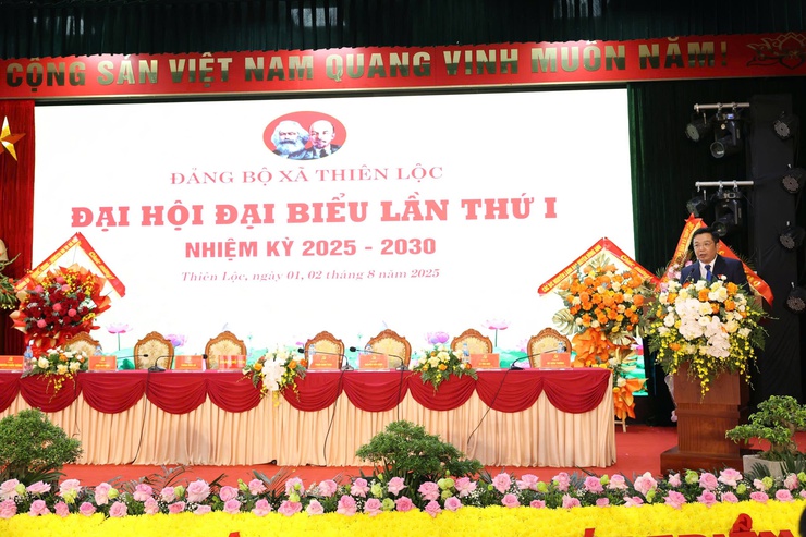 Đại hội đại biểu Đảng bộ xã Thiên Lộc lần thứ I: Dấu mốc khẳng định vai trò hạt nhân chính trị, xây nền tảng phát triển bền vững trong nhiệm kỳ mới- Ảnh 17.