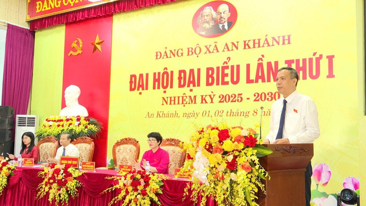 Ngày làm việc thứ nhất Đại hội đại biểu Đảng bộ xã An Khánh lần thứ I, nhiệm kỳ 2025-2030- Ảnh 1.