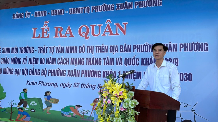 Phường Xuân Phương phát động đợt cao điểm về trật tự đô thị, an toàn giao thông và vệ sinh môi trường Chào mừng các ngày Lễ lớn và Đại hội Đảng bộ Phường- Ảnh 7.