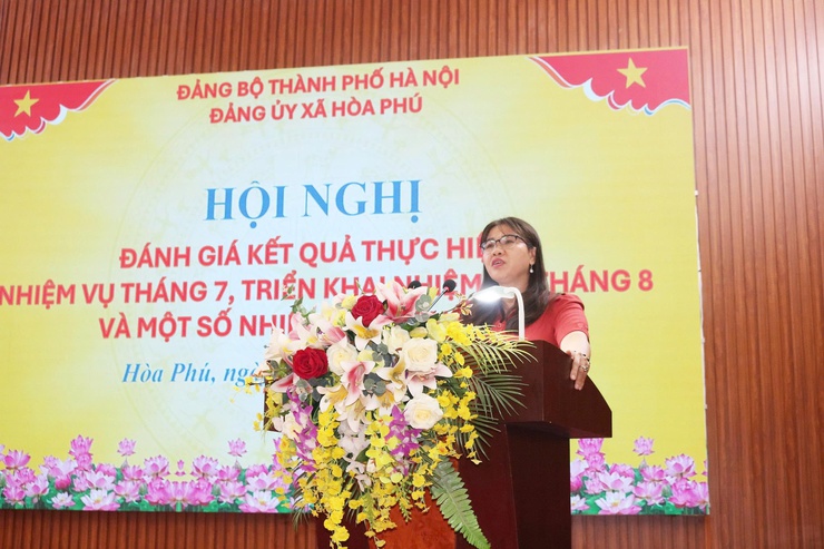 Đảng ủy xã Hòa Phú tổ chức Hội nghị đánh giá kết quả thực hiện nhiệm vụ tháng 7, triển khai nhiệm vụ tháng 8- Ảnh 8.