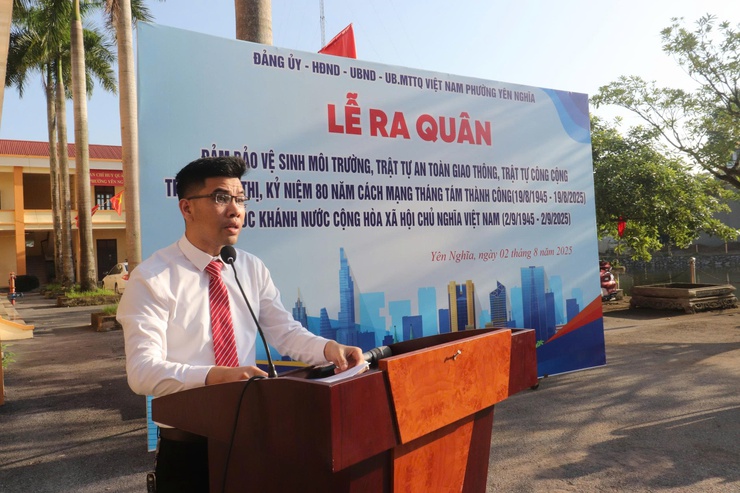 Phường Yên Nghĩa tổ chức Lễ ra quân xử lý vi phạm về trật tự giao thông, trật tự đô thị và vệ sinh môi trường- Ảnh 9.