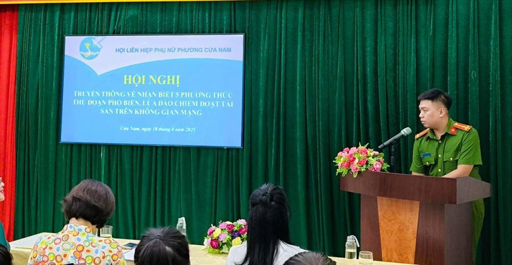 Hội LHPN phường Cửa Nam ra mắt Chi hội phụ nữ công an- Ảnh 4.
